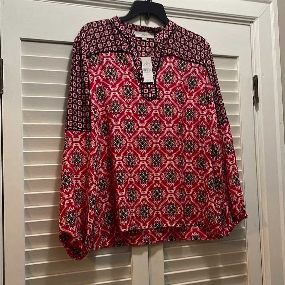 Loft Patterned Blouse - Picture 1 of 4